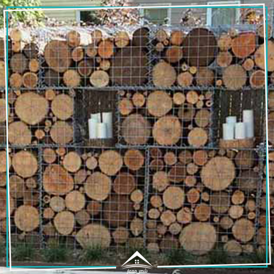 4. دیوار‌چینی با استفاده از چوب