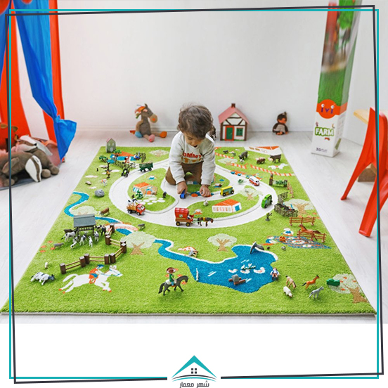 طرح فرش‌های سه‌بعدی مخصوص اتاق کودک