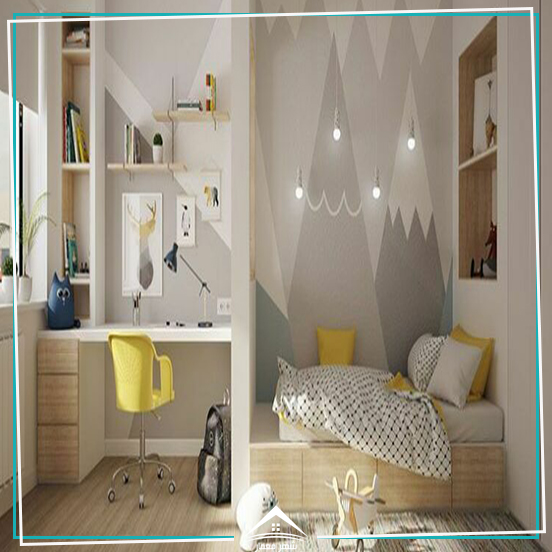 طراحی اتاق با ترکیب تم رنگی خاکستری و سفید