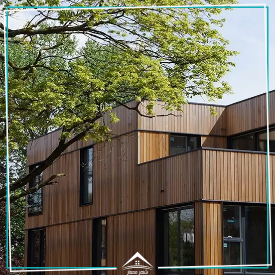 نمای چوبی ترکیب زیبا و طبیعت از انواع طراحی نما ساختمان